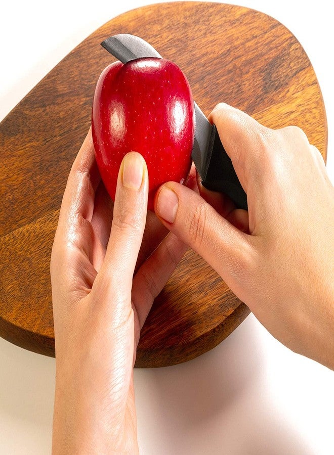 وي3 مجموعة سكاكين تقطيع الفواكه والخضراوات we3؟ طقم من 3 سكاكين تقشير فائقة الحدة بشفرات من الفولاذ المقاوم للصدأ، أدوات تقطيع دقيقة للمطبخ، التزيين وتزيين الطعام - Image 4